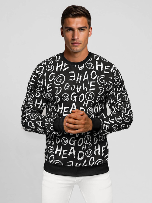 Sweatshirt Homme Noir OZONEE JS/8B1221/3Z