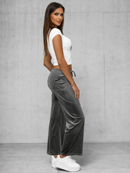 Pantalons en velours pour femmes gris foncé OZONEE JS/92K519/10