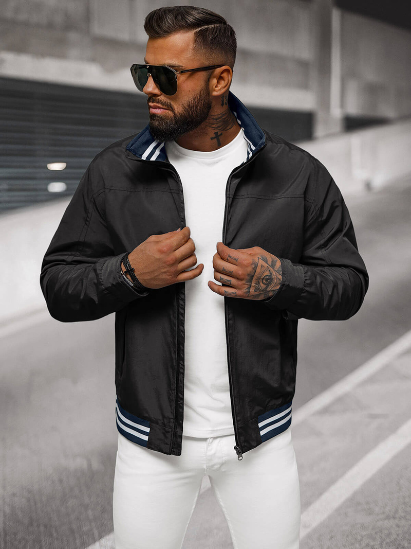 Veste Homme Noir OZONEE JS/5M3101/392Z