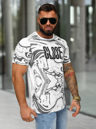 T-shirt Homme Blanc OZONEE O/MPO3470