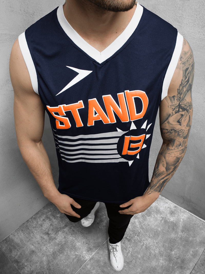 T-Shirt Homme Bleu foncé OZONEE JS/68S10175