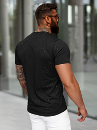 T-shirt Homme Noir OZONEE O/QQ1390