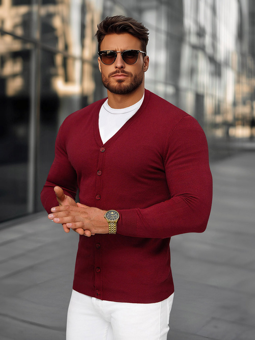 Pullover Homme Bordeaux OZONEE NB/MM6006/7Z