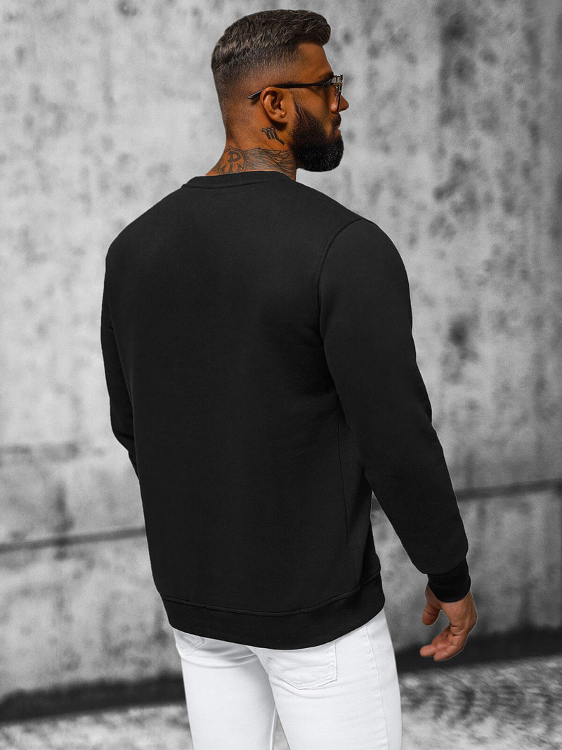 Sweatshirt Homme Noir OZONEE NB/MF2013