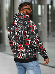 Sweatshirt à capuche homme noir OZONEE JS/8B1237/3