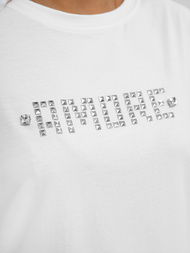 T-shirt femme blanc et argent OZONEE JS/YJ77716