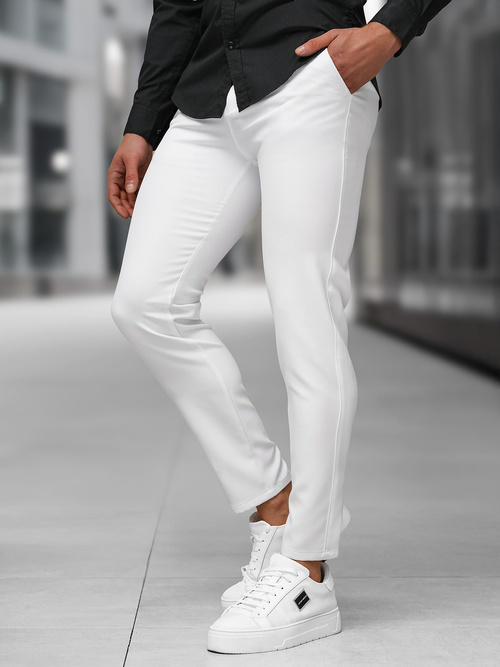 Pantalon Chino Homme Blanc OZONEE DJ/5526Z