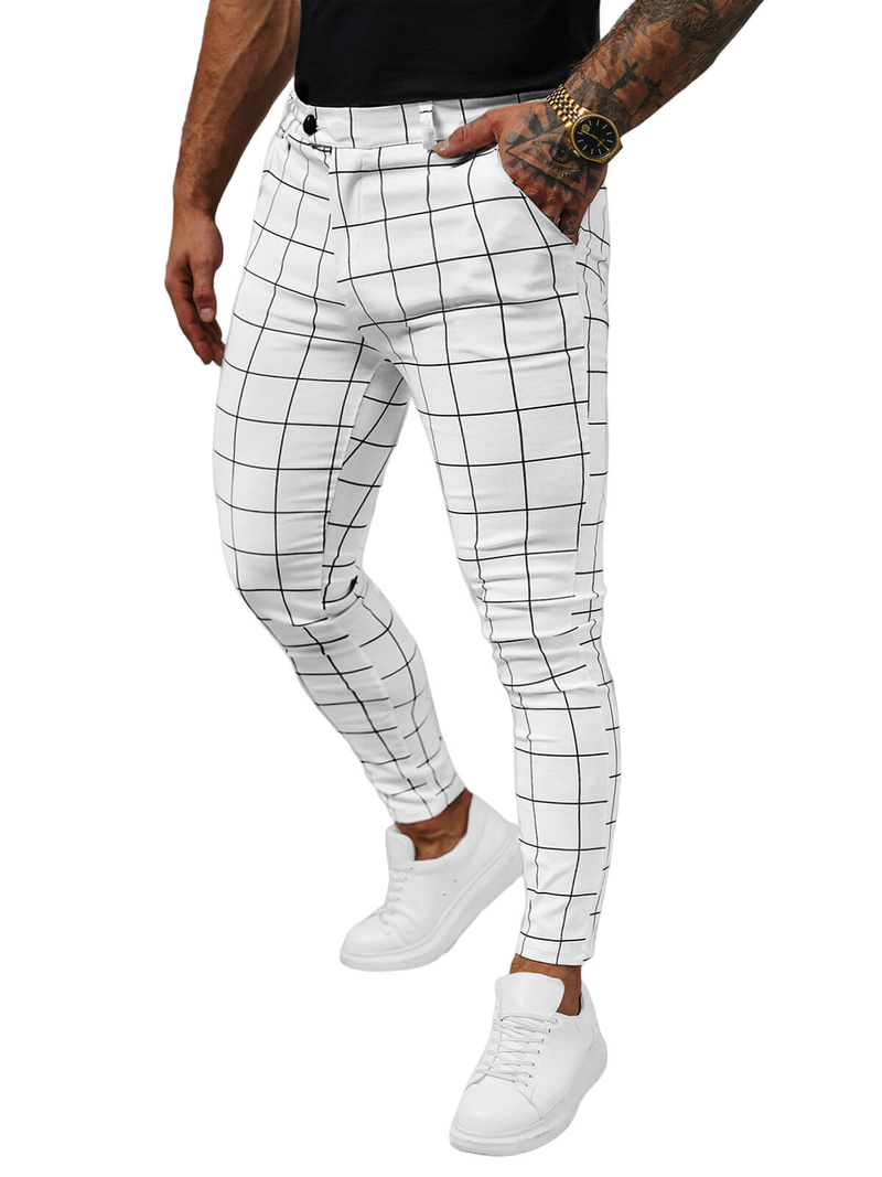 Pantalon Chino Homme Blanc OZONEE O/P4009