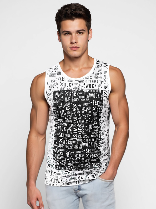 T-shirt Homme Blanc OZONEE O/T103/1Z