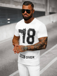 T-shirt Homme Blanc OZONEE O/T123/1Z