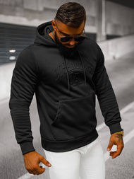 Sweatshirt à capuche homme noir OZONEE JS/27B6511/3