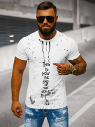 T-shirt Homme Blanc OZONEE O/8T1259/1