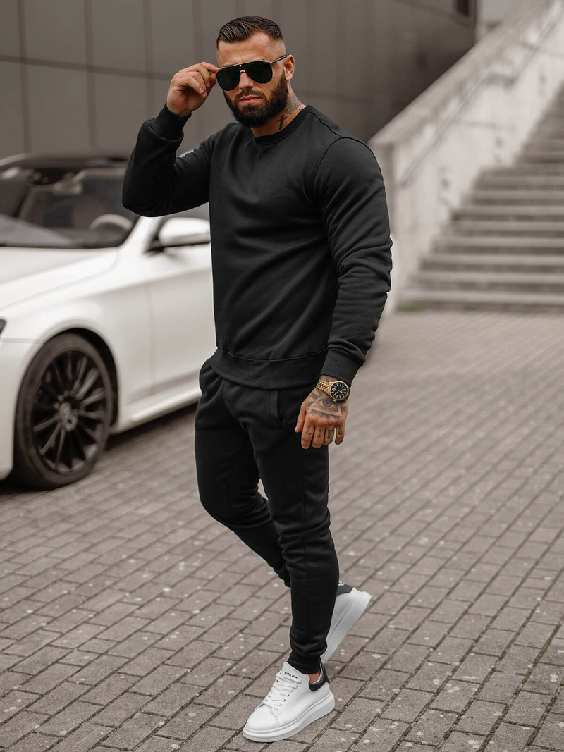 Survêtement Homme Noir OZONEE JS/68C10380/3Z