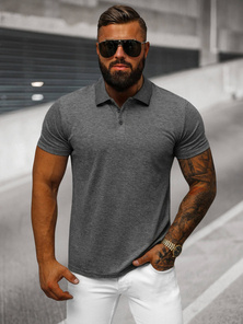 Polo Homme Gris Foncé OZONEE JS/8T80/5Z
