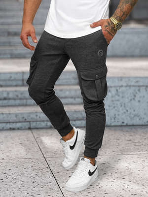 Pantalon de survêtement Homme Gris foncé OZONEE C/316Z