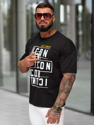 T-shirt Homme Noir OZONEE JS/8B1366/3