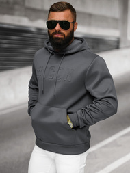 Sweatshirt à capuche homme gris foncé OZONEE JS/27B6502/5