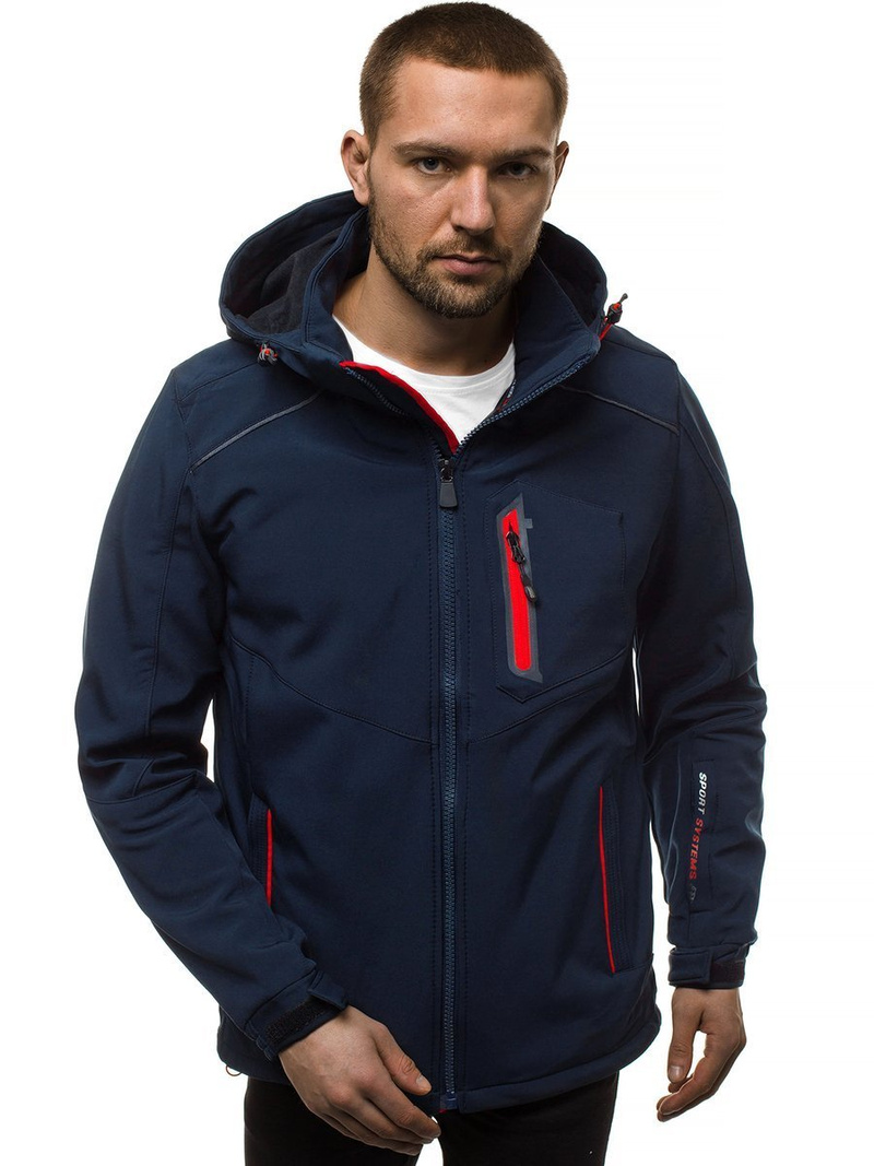 Veste Homme Bleu foncé-rouge OZONEE GE/12259Z
