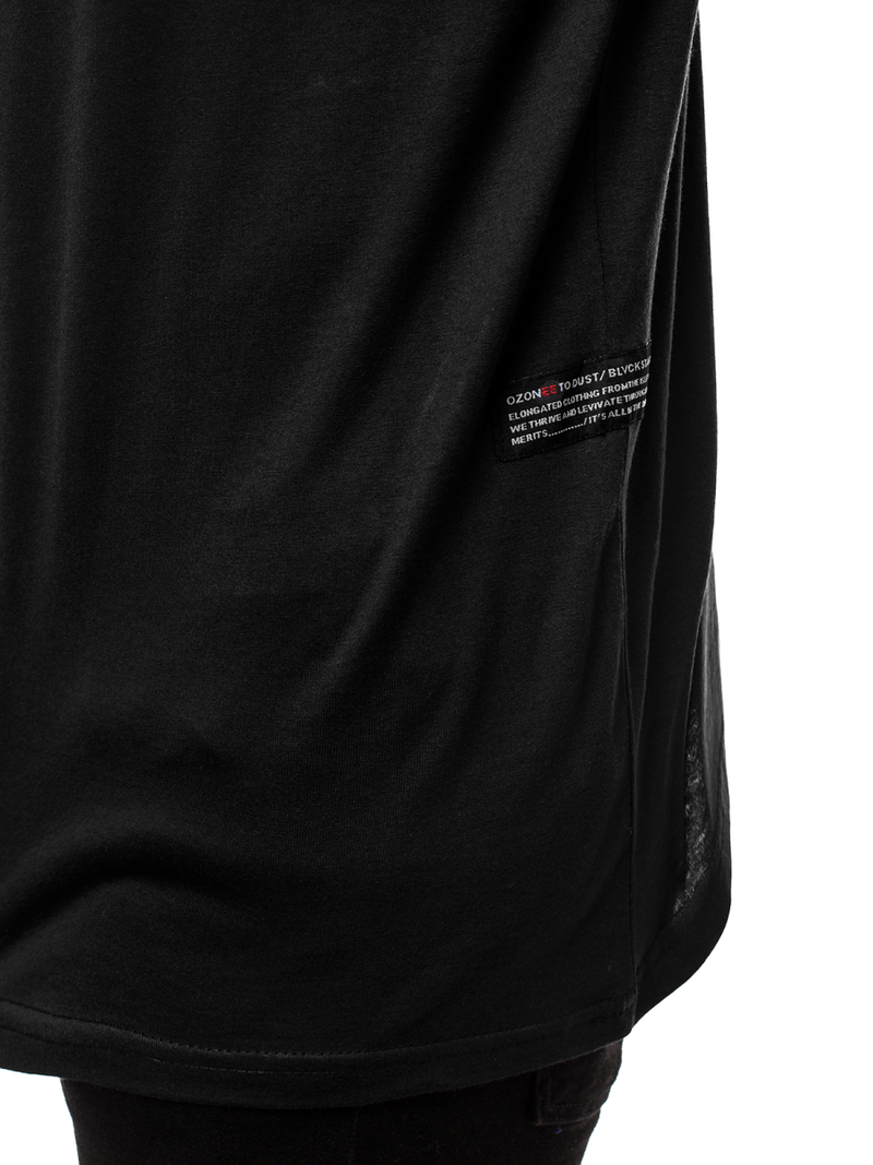 T-shirt à manches longues Homme Noir OZONEE O/1292Z