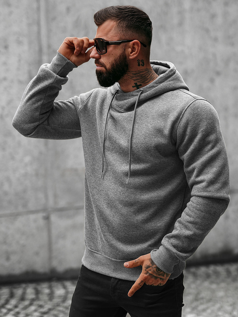 Sweatshirt Homme Gris Foncé OZONEE O/8B156/5