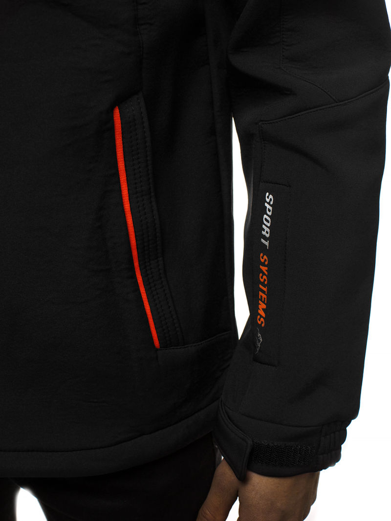 Veste Homme noir et orange OZONEE GE/12259