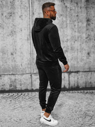 Survêtement homme en velours noir OZONEE JS/8C1169/3