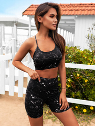 Ensemble de survêtement deux pièces noir OZONEE O/XL015/1Z