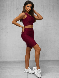 Ensemble de Survêtement Deux Pièces Bordeaux OZONEE O/22754Z