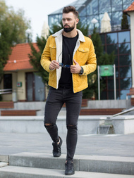 Veste en jean Homme Jaune OZONEE JB/JP1179/4Z