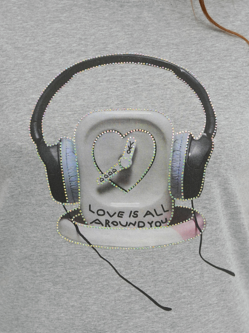 T-shirt femme gris OZONEE DJ77806