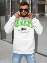 Sweatshirt à capuche homme blanc OZONEE O/TT30513