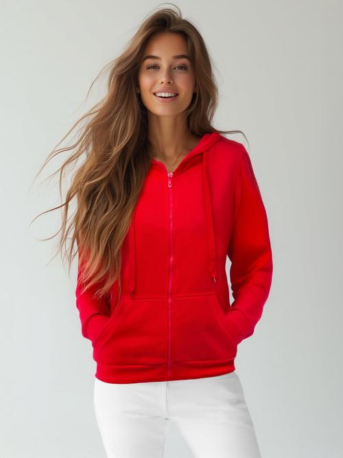 Sweat femme Rouge OZONEE JS/W03Z