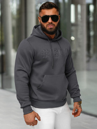 Sweatshirt à capuche homme gris foncé OZONEE JS/27B6502/5Z
