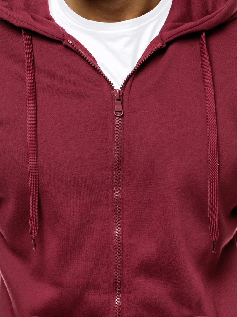 Sweatshirt Homme Sombre Bordeaux OZONEE JS/2008Z