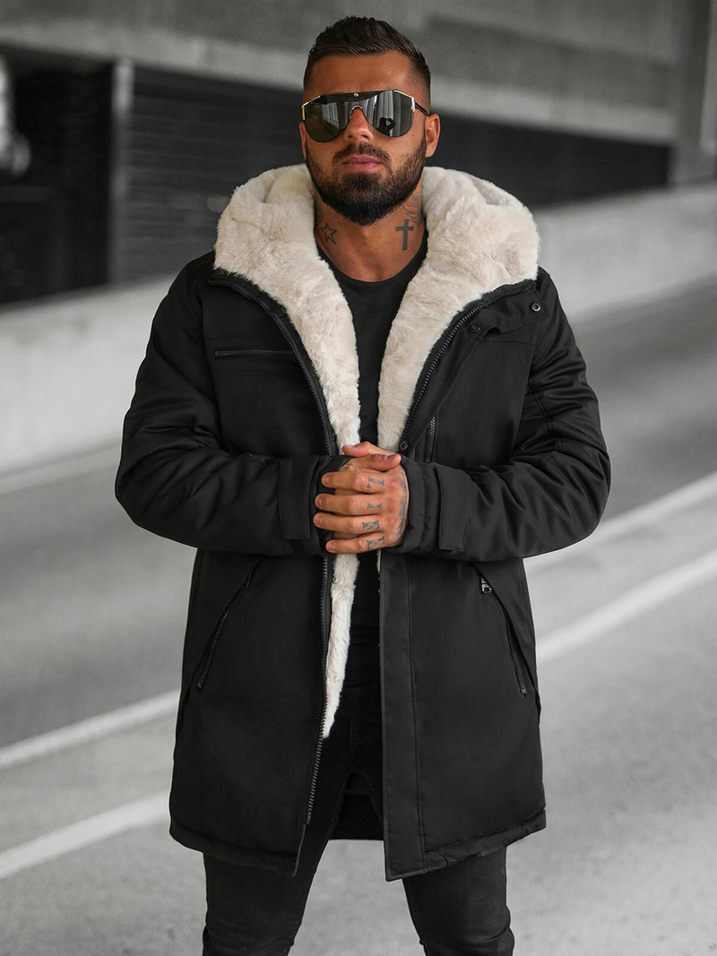 Veste D'hiver Noir OZONEE JS/22M316/392Z