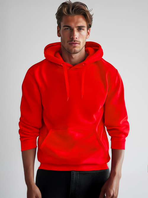 Sweatshirt Homme Rouge OZONEE JS/2009Z