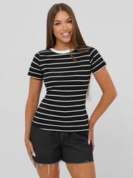 T-shirt femme noir OZONEE JS/96T659/3