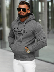 Sweatshirt à capuche homme gris foncé OZONEE JS/8B1352/5