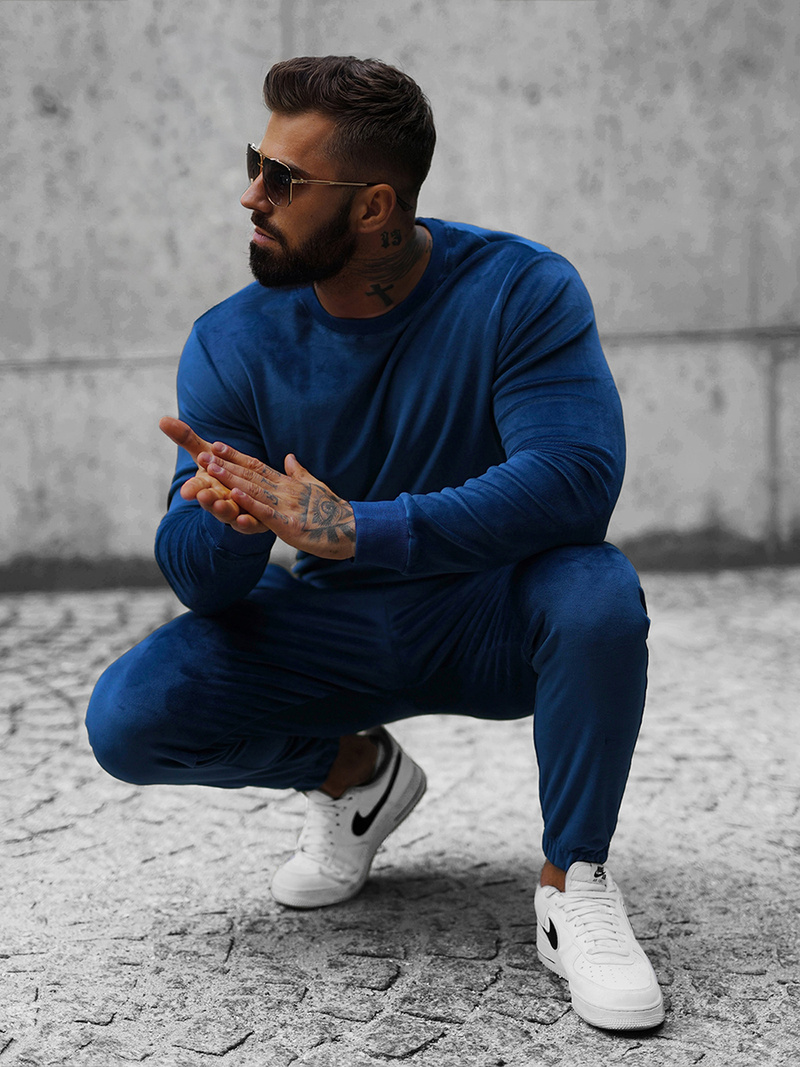Survêtement homme bleu foncé OZONEE O/12138