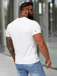 T-shirt Homme Blanc OZONEE JS/8B1389/1