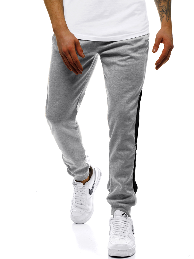 Pantalon de survêtement Homme Gris et noir OZONEE JS/JZ11008