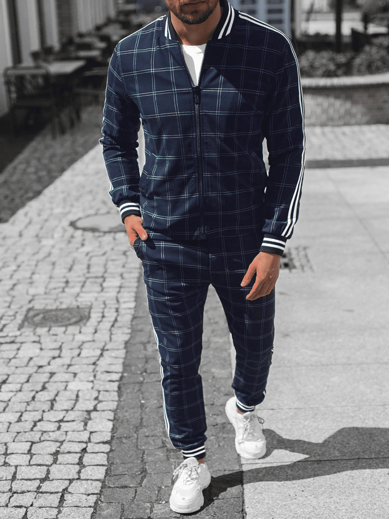 Ensemble homme - veste et pantalon chino Bleu foncé OZONEE O/5558/21