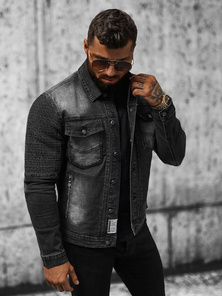 Veste en Jean Homme Noir OZONEE NB/MJ521N