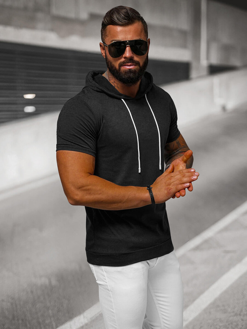 T-shirt Homme Noir OZONEE JS/8T955/3