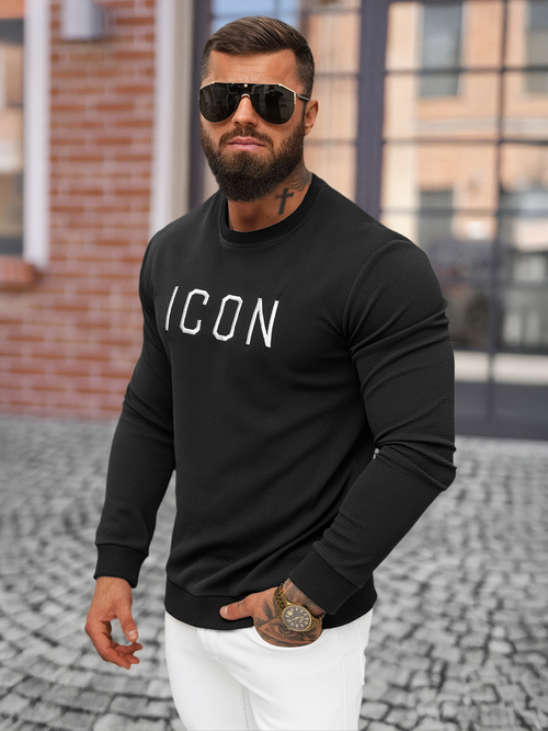 Sweatshirt Homme Noir OZONEE O/D7394Z