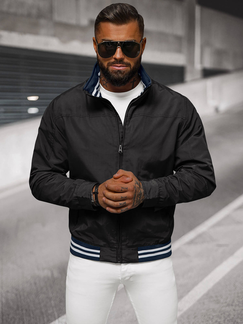 Veste Homme Noir OZONEE JS/5M3101/392Z