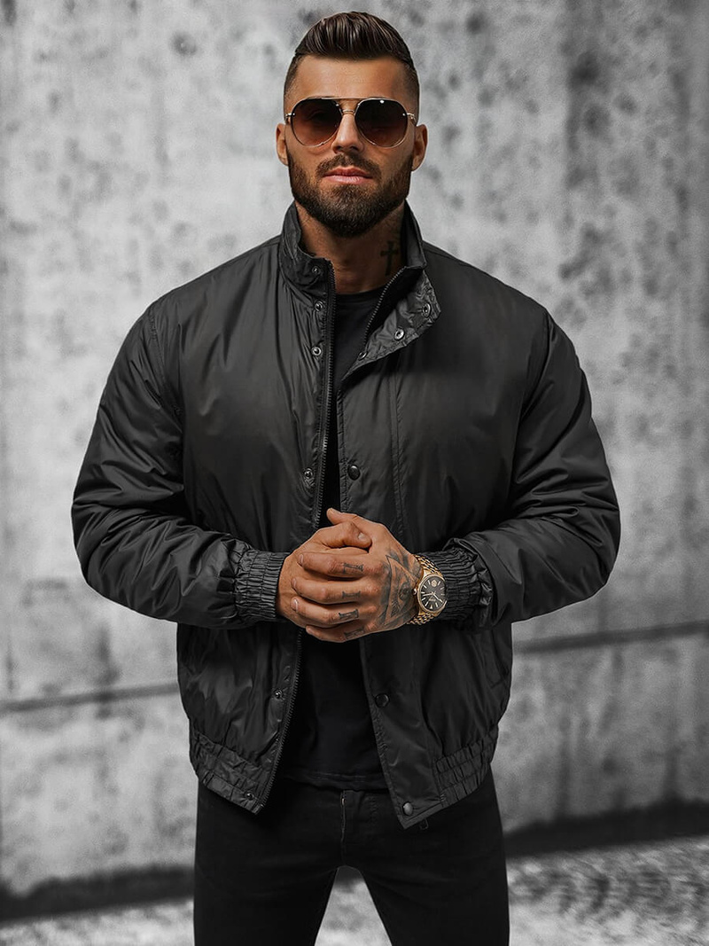 Veste Homme Noir OZONEE JS/5M3102/392