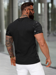 T-shirt Homme Noir OZONEE JS/8B1389/3