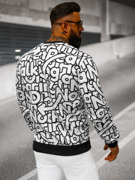 Sweatshirt Homme Blanc OZONEE JS/8B1137/1