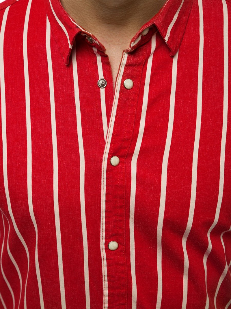 Chemise Homme Rouge OZONEE R/1494